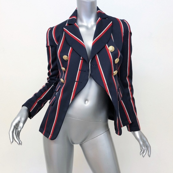 Altuzarra Jacket Seth Navy/Red Striped - Picture 2 of 7